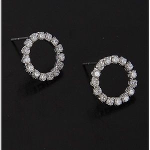 Round Rhinestone Earrings